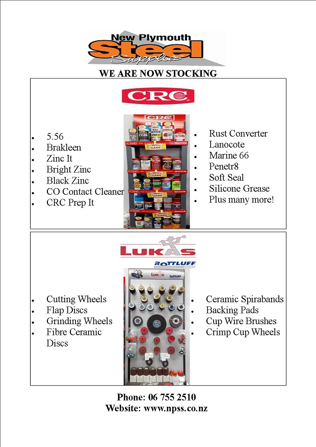 Now stocking CRC and Lukas lubricants